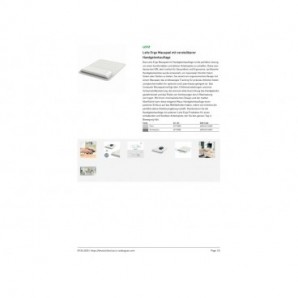 Tappetino per mouse a 2 altezze con poggiapolsi regolabile Leitz Ergo grigio chiaro - 200x24x260 mm - 65170085