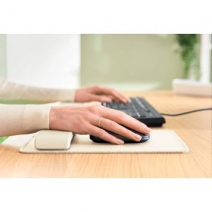 Tappetino per mouse a 2 altezze con poggiapolsi regolabile Leitz Ergo grigio chiaro - 200x24x260 mm - 65170085