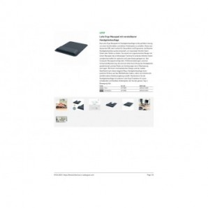 Tappetino per mouse a 2 altezze con poggiapolsi regolabile Leitz Ergo grigio scuro - 200x24x260 mm - 65170089