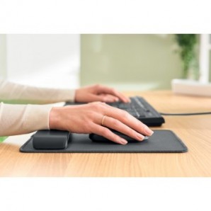 Tappetino per mouse a 2 altezze con poggiapolsi regolabile Leitz Ergo grigio scuro - 200x24x260 mm - 65170089