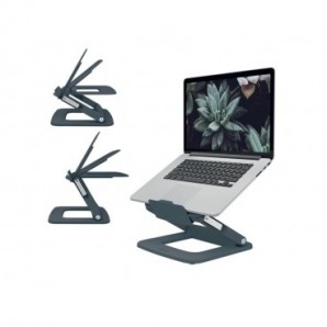 Supporto Ergo per Laptop Multi-angolo con 80% plastica riciclata Leitz Ergo grigio scuro - 258x45x253 mm - 64240089