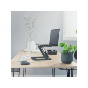 Supporto Ergo per Laptop Multi-angolo con 80% plastica riciclata Leitz Ergo grigio scuro - 258x45x253 mm - 64240089