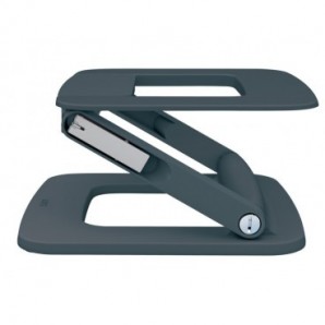 Supporto Ergo per Laptop Multi-angolo con 80% plastica riciclata Leitz Ergo grigio scuro - 258x45x253 mm - 64240089