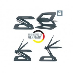 Supporto Ergo per Laptop Multi-angolo con 80% plastica riciclata Leitz Ergo grigio scuro - 258x45x253 mm - 64240089