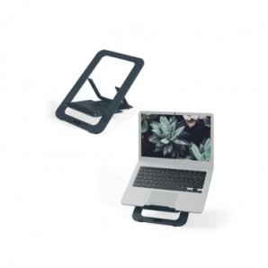Supporto per laptop regolabile ultrapiatto in alluminio Leitz Ergo grigio scuro - 300x10x210 mm - 63460089