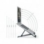 Supporto per laptop regolabile ultrapiatto in alluminio Leitz Ergo grigio scuro - 300x10x210 mm - 63460089