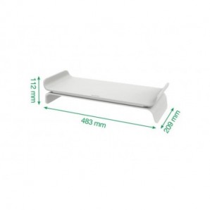 Supporto per monitor regolabile a 2 altezze Leitz Ergo grigio chiaro - 209x112x438 mm - 65040085