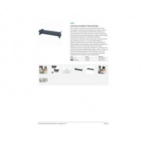 Supporto per monitor regolabile a 2 altezze Leitz Ergo grigio scuro - 209x112x438 mm - 65040089