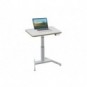 Scrivania compatta Sit - Stand elettrica Leitz Ergo bianco - 600x650x800 mm - 65340001