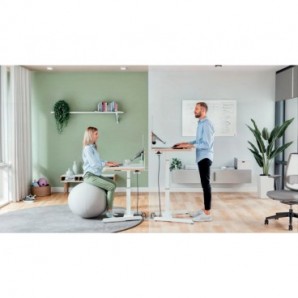 Scrivania compatta Sit - Stand elettrica Leitz Ergo bianco - 600x650x800 mm - 65340001