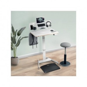 Scrivania compatta Sit - Stand elettrica Leitz Ergo bianco - 600x650x800 mm - 65340001