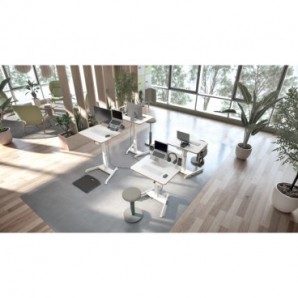 Scrivania compatta Sit - Stand elettrica Leitz Ergo bianco - 600x650x800 mm - 65340001