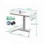 Scrivania compatta Sit - Stand elettrica Leitz Ergo bianco - 600x650x800 mm - 65340001