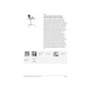 Scrivania compatta Sit - Stand pneumatica Leitz Ergo bianco - 600x650x800 mm - 65360001
