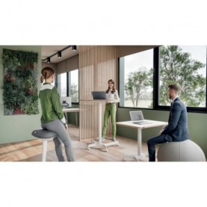 Scrivania compatta Sit - Stand pneumatica Leitz Ergo bianco - 600x650x800 mm - 65360001