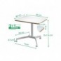 Scrivania compatta Sit - Stand pneumatica Leitz Ergo bianco - 600x650x800 mm - 65360001