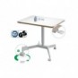 Scrivania compatta Sit - Stand pneumatica Leitz Ergo bianco - 600x650x800 mm - 65360001