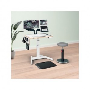 Pannello forato con accessori portapenne, gancio e portariviste 42x25 cm Leitz Ergo grigio chiaro -
