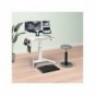 Pannello forato con accessori portapenne, gancio e portariviste 42x25 cm Leitz Ergo grigio chiaro -