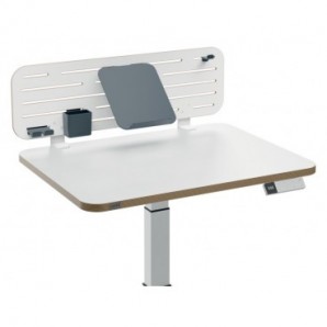 Pannello forato con accessori supporto PC/smartphone, portapenne e gancio 80x25 cm Leitz Ergo grigio chiaro