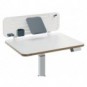 Pannello forato con accessori supporto PC/smartphone, portapenne e gancio 80x25 cm Leitz Ergo grigio chiaro