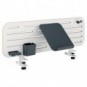 Pannello forato con accessori supporto PC/smartphone, portapenne e gancio 80x25 cm Leitz Ergo grigio chiaro