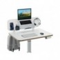 Pannello forato con accessori supporto PC/smartphone, portapenne e gancio 80x25 cm Leitz Ergo grigio chiaro