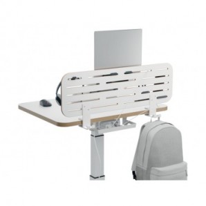 Pannello forato con accessori supporto PC/smartphone, portapenne e gancio 80x25 cm Leitz Ergo grigio chiaro