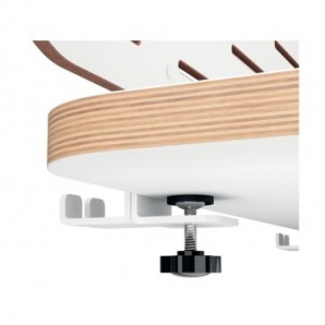Pannello forato con accessori supporto PC/smartphone, portapenne e gancio 80x25 cm Leitz Ergo grigio chiaro
