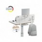 Pannello forato con accessori supporto PC/smartphone, portapenne e gancio 80x25 cm Leitz Ergo grigio chiaro