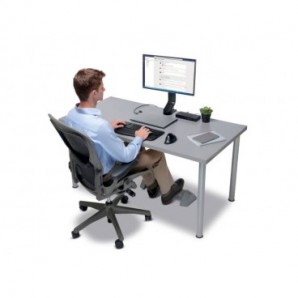 Poggiapiedi oscillante Kensington con barra girevole 360° grigio K58303WW