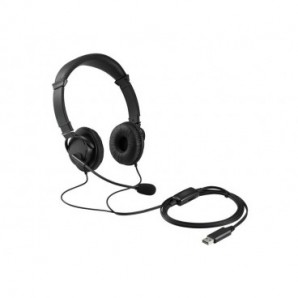 Cuffie con filo USB-A Kensington con microfono e controllo del volume nero K33065WW