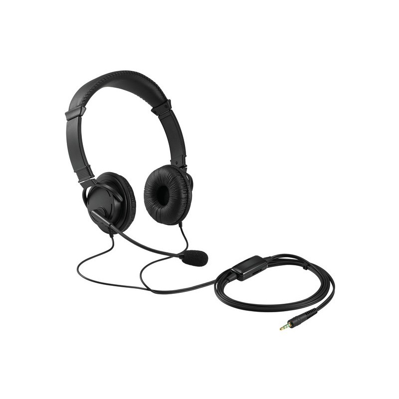 Cuffie Hi-Fi Kensington con microfono e controllo del volume nero K33597WW