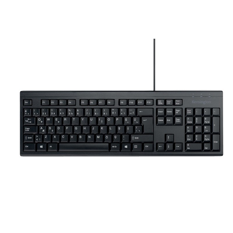 Tastiera standard con cavo KB100 EQ Kensington nero K63727IT