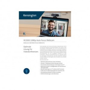 Webcam con autofocus Kensington W2000 1080p K81175WW