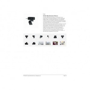 Webcam grandangolare con fuoco fisso Kensington W1050 1080p nero K80251WW