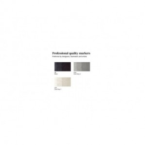 Pennarelli Winsor&Newton Promarker doppia punta fine-larga - conf. 3 pz grigio - 0290185