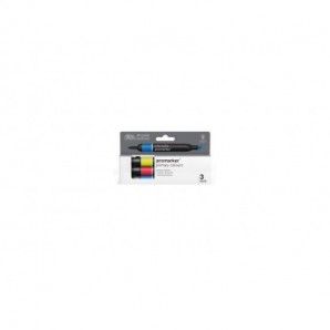 Pennarelli Winsor&Newton Promarker doppia punta fine-larga - conf. 3 pz colori primari - 0290190