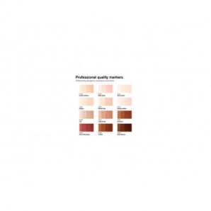 Pennarelli Winsor&Newton Promarker doppia punta fine-larga - conf. 12 pz toni carne + blender - 0290172