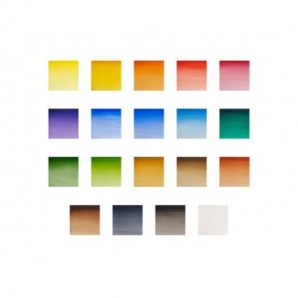 Set acquerelli Winsor&Newton Cotman Painting Plus 16 mezzi godet + 3 tubetti tempere da 8 ml colori assortiti 0390375