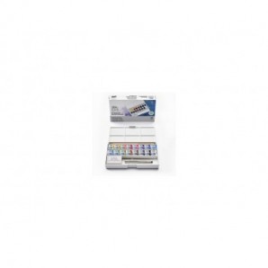 Acquerelli Winsor&Newton Cotman Sketchers Deluxe - conf. 16 mezzi godet colori assortiti - 0390060