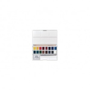 Acquerelli Winsor&Newton Cotman Sketchers Deluxe - conf. 16 mezzi godet colori assortiti - 0390060