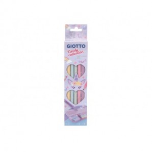 Matite in grafite di carta pressata Giotto Sketching conf. 10 pezzi + 1 temperamatite e 1 gomma Candy Collection