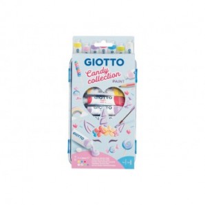Tempere Giotto Paint Candy Collection 7 tubetti da 12 ml + 1 pennello + 1 matita - colori assortiti - F302300