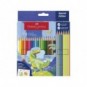 Matite colorate Faber-Castell fusto esagonale in conf. da 18 Classic dinosauro + 6 Metallic - 111222