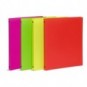 Espositore 12 raccoglitori 4 anelli Lebez in PP - A4 Ø 30 mm - colori neon assortiti - 80980