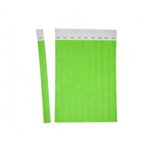 Braccialetti identificativi in Tyvek® Avery resistenti all'acqua - conf. 500 pz - verde fluo - TYVGN-50