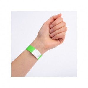 Braccialetti identificativi in Tyvek® Avery resistenti all'acqua - conf. 500 pz - verde fluo - TYVGN-50
