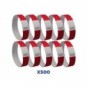 Braccialetti identificativi in Tyvek® Avery resistenti all'acqua - conf. 500 pz - rosso fluo - TYVRD-50