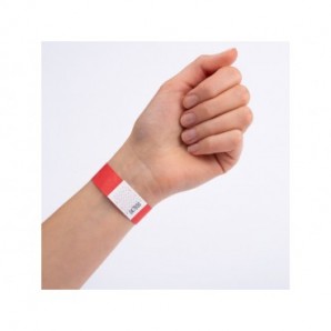 Braccialetti identificativi in Tyvek® Avery resistenti all'acqua - conf. 500 pz - rosso fluo - TYVRD-50